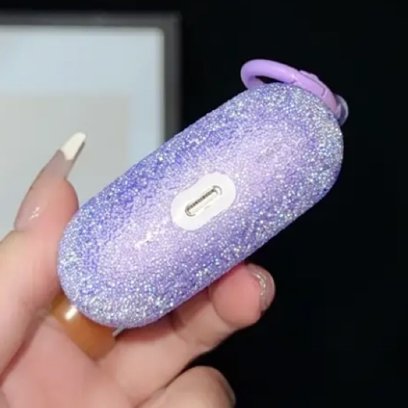 Purple Sparkly Airpods Pro Case - Picture 3 of 6